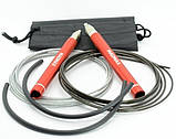 Скакалка швидкісна на підшипниках алюмінієва MadMax MFA-286 Speed jump rope Red, фото 3
