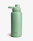 Пляшка для води металева з подвійною вакуумною ізоляцією Bohtal Insulated Sports Bottle 960 ml/32 oz Green, фото 6