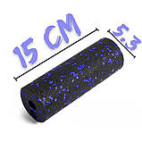 Набір для масажу та йоги PowerPlay PP_4093 EPP (3 м'ячики + валик масажер 15*5,3см.) Blue + гумка 7,5 кг., фото 11