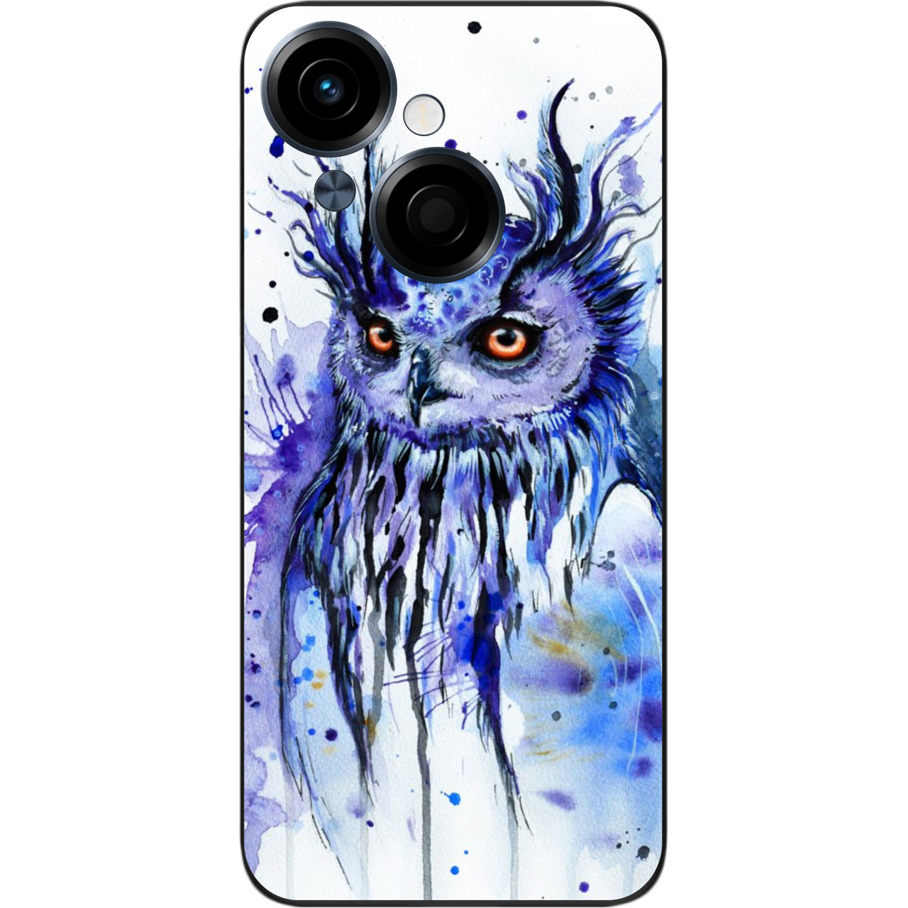 Силіконовий чохол Epik для Tecno Spark Go 1 (KL4) з картинкою Сова акварель