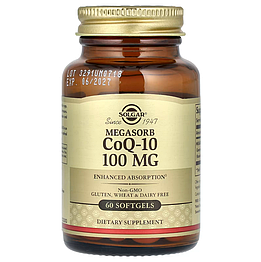Megasorb CoQ-10 Solgar 100 мг 60 капсул
