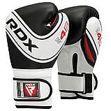 Боксерські рукавиці RDX 4B Robo Kids White/Black 6 унцій (капа в комплекті), фото 4