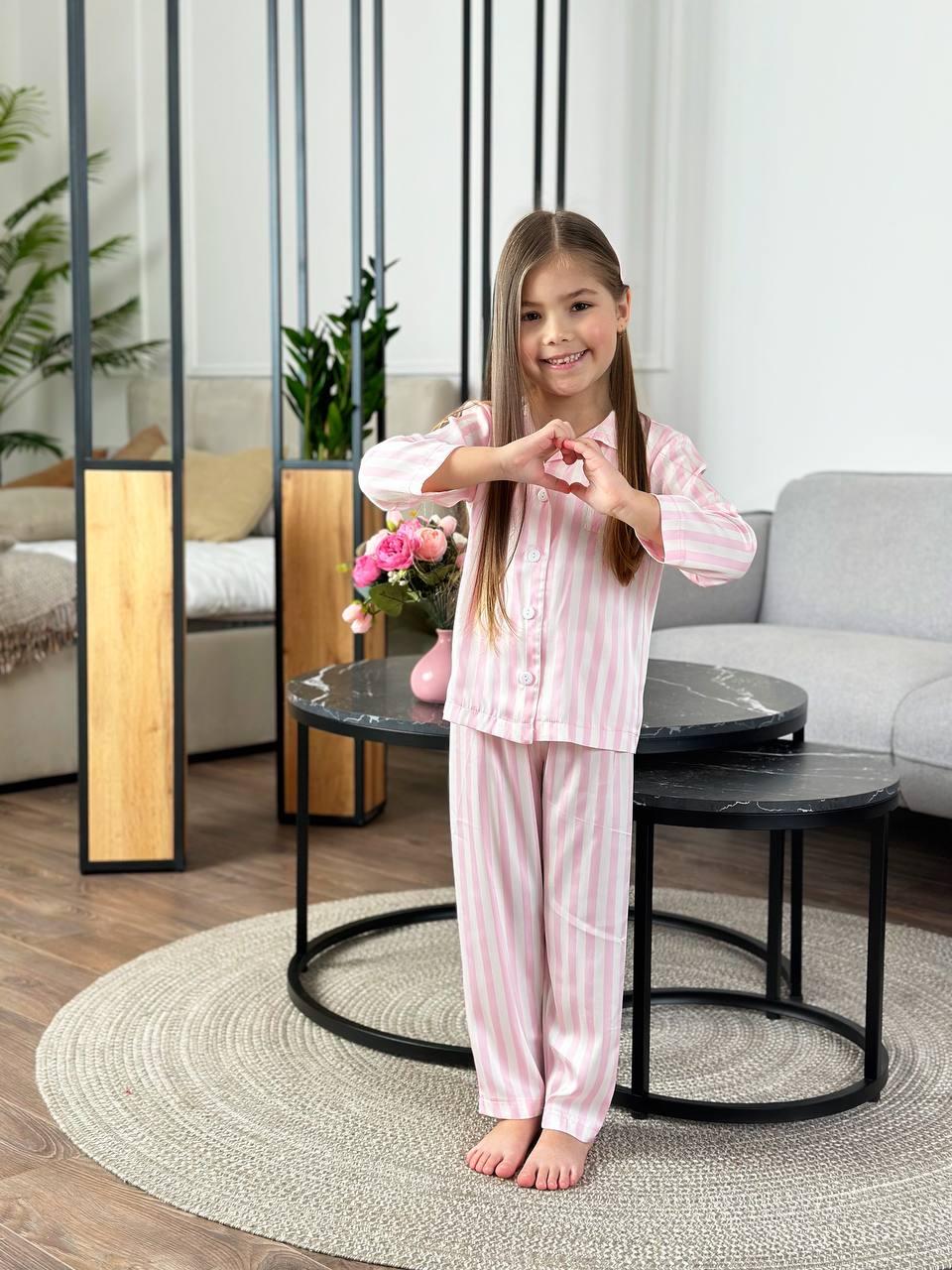 Дитяча піжама комплект сорочка та шорти, сатин, фото 1