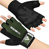 Рукавички для фітнесу RDX W1 Half Army Green M, фото 7