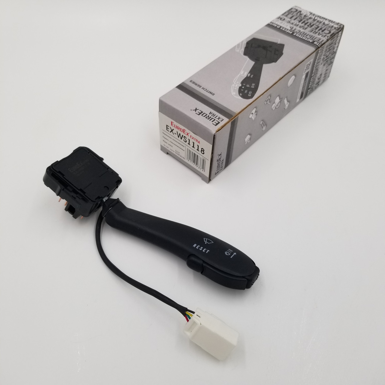 Перемикач двірників ВАЗ 1117, 2123, 2170 (з бортовим комп'ютером, овальний) EuroEx Угорщина 1118-3709340