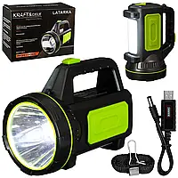 Ліхтарик акумуляторний Kraft&Dele KD1241 LED 1200lm 10W USB прожекторний