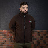 Куртка флісова чоловіча Grifon  Осло двохсторонній фліс шоколад-бежевий (M-ХXL), фото 3