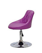 Стул поворотный на металлической ножке FORO CH- BASE эко кожа , пурпурный 1010