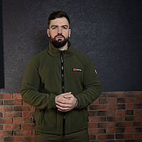 Кофта-куртка флісова чоловіча Grifon  Осло двохсторонній фліс хаки-чорний (M-ХXL)