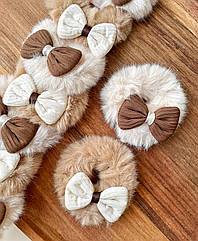 Гумки для волосся хутро Ø 8 см 10 шт./уп БАНТ