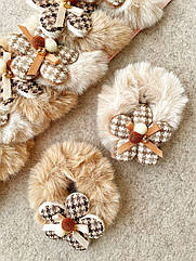 Гумки для волосся хутро Ø 8 см 10 шт./пач.