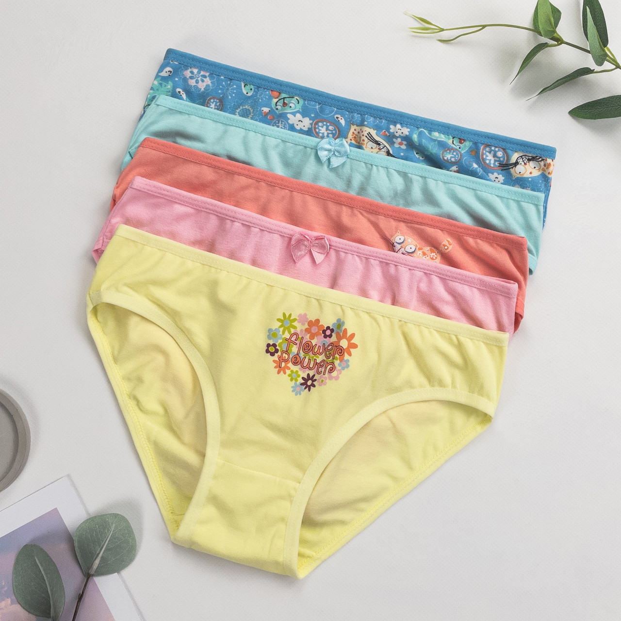 Труси дитячі сліпи для дівчинки Nicoletta (вік: 8-9, 10-11, 12-13 років) | 5 шт.