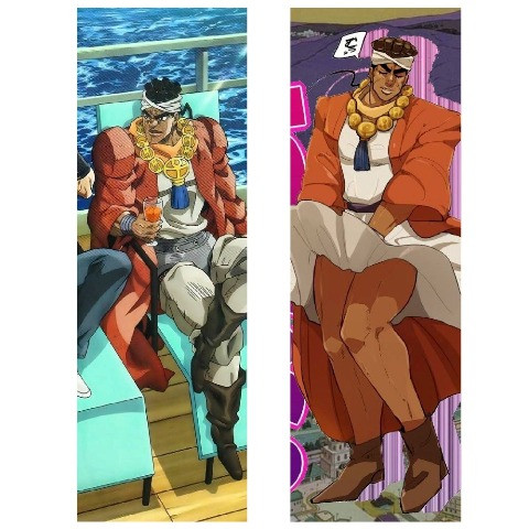 Дакімакура 180х60 см Мохаммед Абдул Muhammad Avdol JoJo’s Bizarre Adventure Подушка з наволочкою двостороння, фото 1