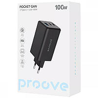 Потужний мережевий зарядний пристрій Proove Pocket GaN 100W (2Type-C + USB), White, фото 4