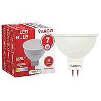 Лампа LED VARGO MR16 7W 4000К GU5.3 220V (V-111147)