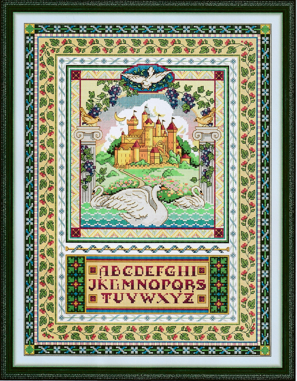 Набір для вишивання за нанесеною на канву схемою “Swan Castle”.AIDA 14CT printed , 41*52 см, фото 1