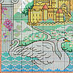 Набір для вишивання за нанесеною на канву схемою “Swan Castle”.AIDA 14CT printed , 41*52 см, фото 3