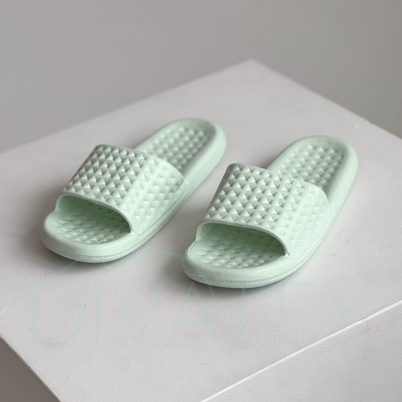 Тапочки гумові у пологовий (пастельний зелений), фото 1