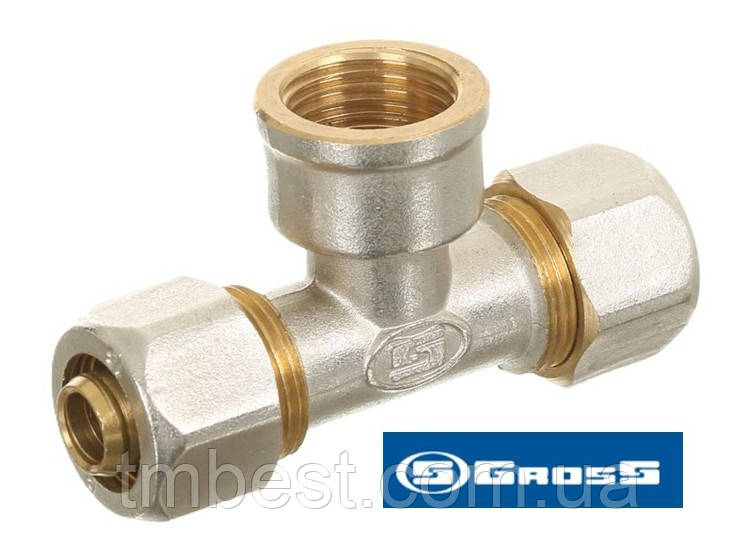 Трійник 32*1"В*32 металопластиковий розбірний з внутрішньою різьбою