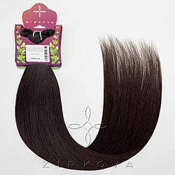 Натуральне Слов'янське Волосся на Тресі 65-70 см 100 грам, Шоколад №02