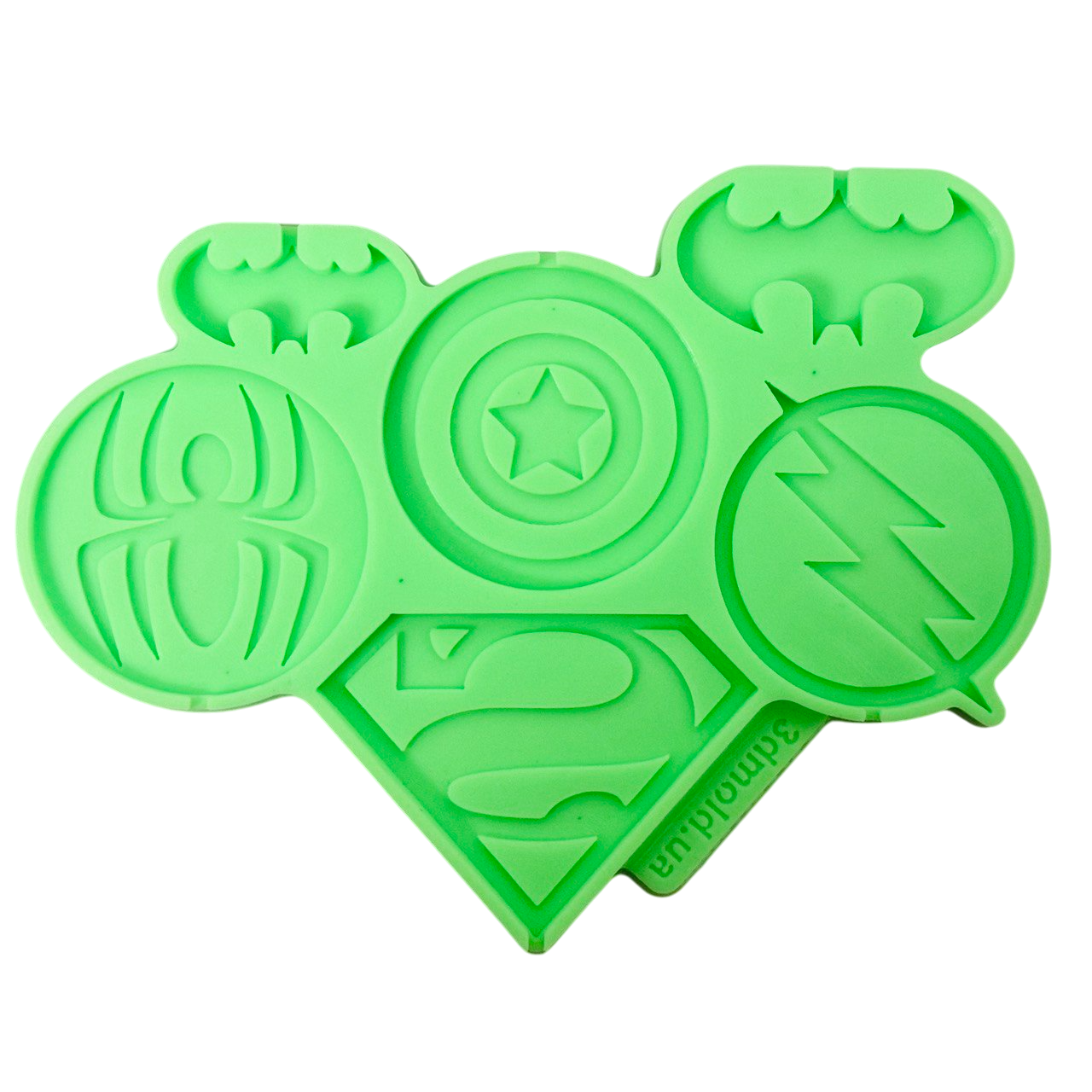 Силіконовий молд для мастики. Значки супергероїв, фото 1