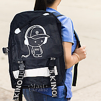 Міський рюкзак Senkey & Style Music з USB, водонепроникний з малюнком Чорний JJ-33-Black