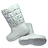 Підліткові жіночі теплі непромокаючі зимові чоботи дутики Verona Верона білі розмір 36, фото 2