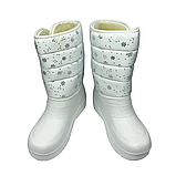 Підліткові жіночі теплі непромокаючі зимові чоботи дутики Verona Верона білі розмір 36, фото 3