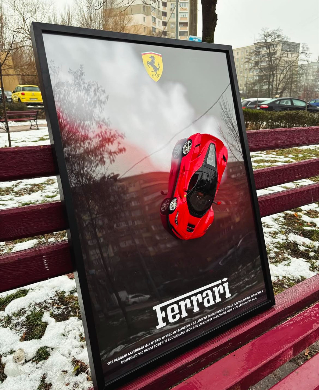 Картина авто Ferrari LaFerrari 50x70 см, фото 1
