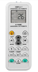 Універсальний дистанційний пульт для кондиціонерів K-1028E