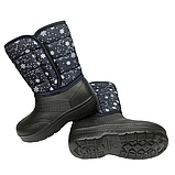Жіночі теплі непромокаючі підліткові зимові чоботи дутики Verona Верона сині розмір 36-42, фото 2