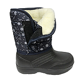 Жіночі теплі непромокаючі підліткові зимові чоботи дутики Verona Верона сині розмір 36-42, фото 3