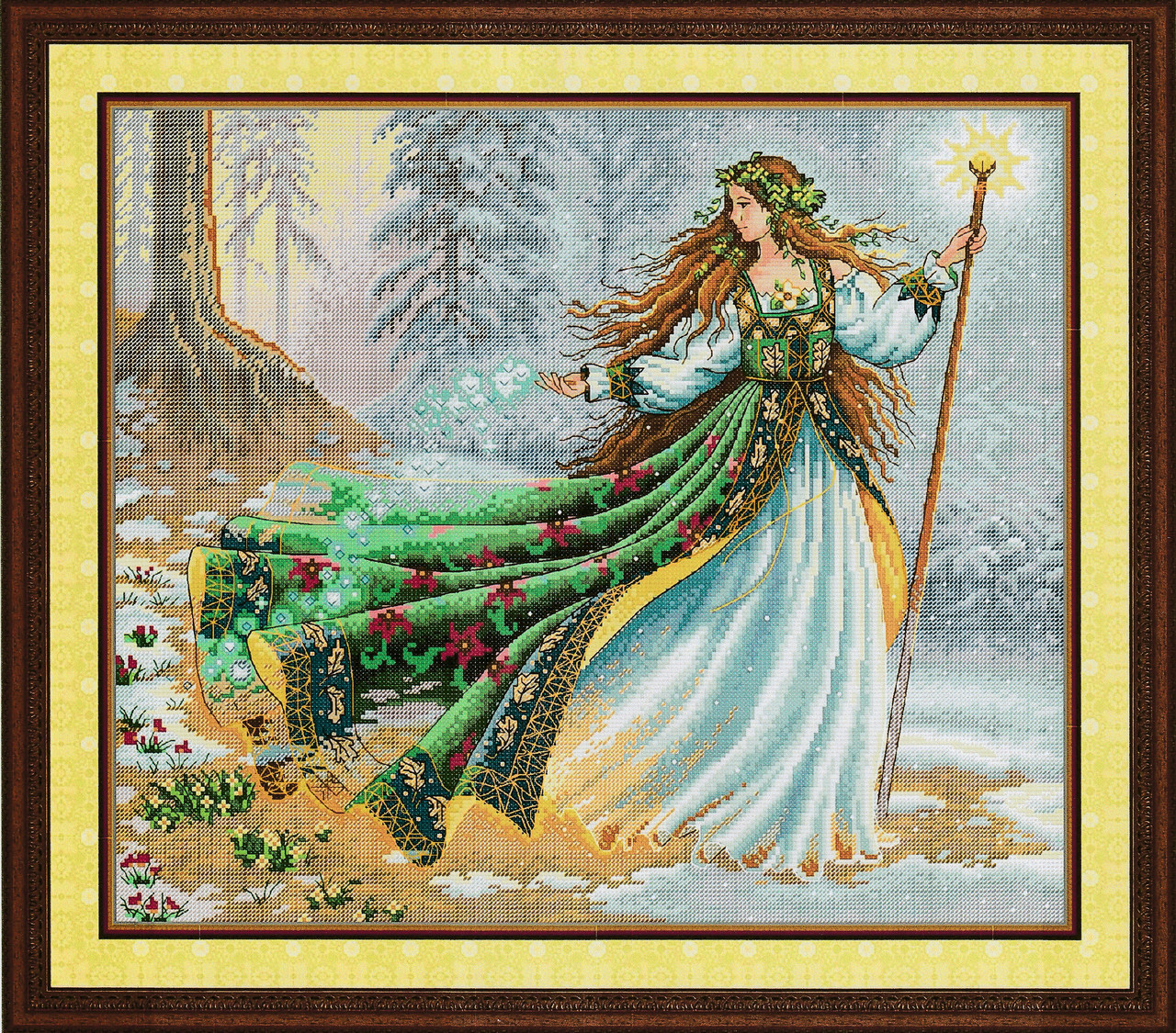 Набір для вишивання за нанесеною на канву схемою “Forest Guardian”.AIDA 14CT printed , 49*43 см, фото 1
