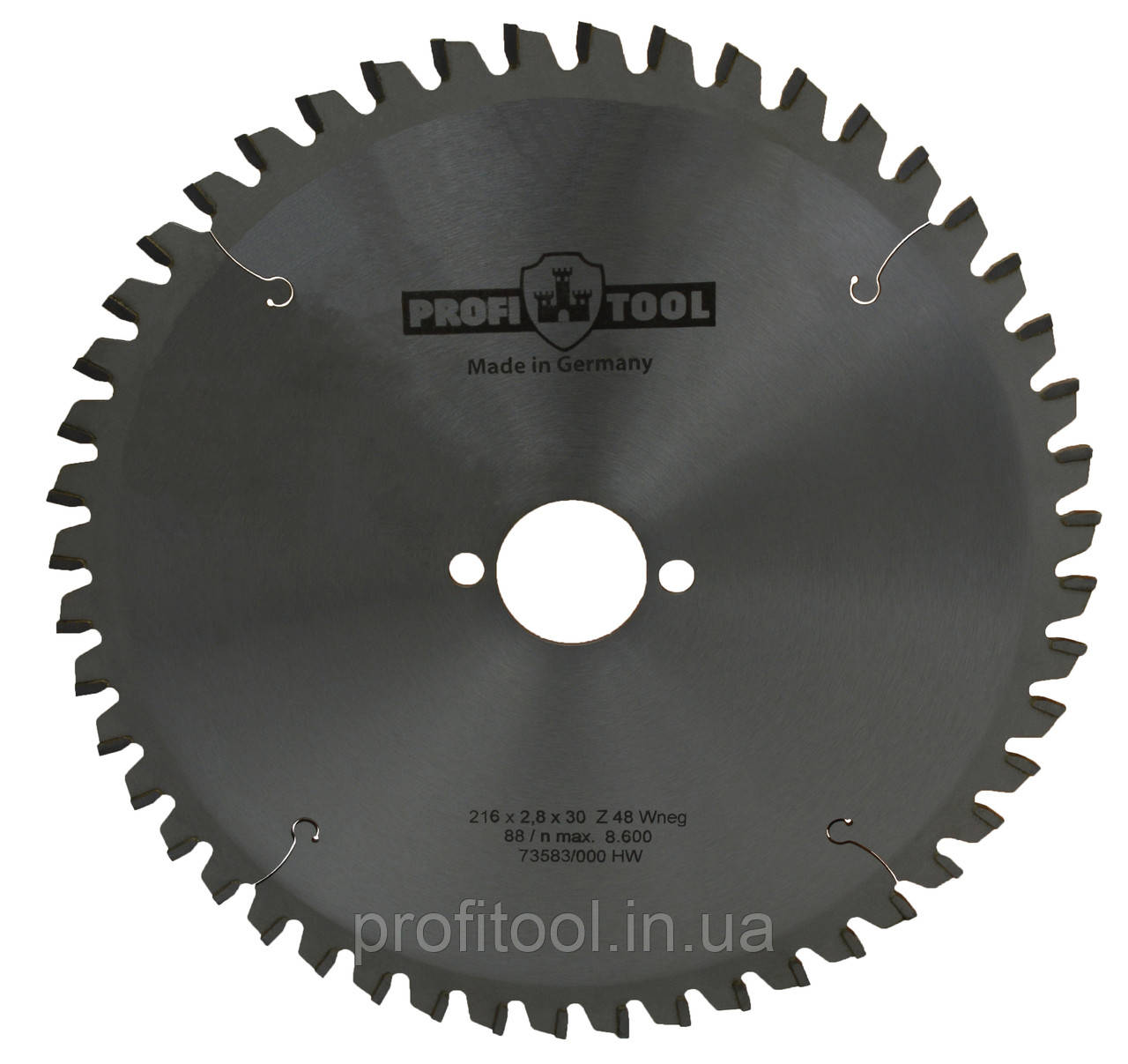 Диск пиляльний PROFITOOL - 216х2,8х1,8х30 мм Z=48, Wneg (ATBneg) (2121603)