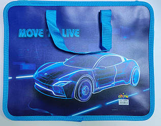 Папка-портф з тканини. ручка №14084 Move to Live (25,5*32*8,5) 12уп