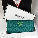 Жіночий гаманець на змійці Guess (7870) зелений, фото 2