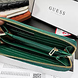 Жіночий гаманець на змійці Guess (7870) зелений, фото 3
