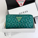 Жіночий гаманець на змійці Guess (7870) зелений, фото 4