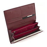 Жіночий шкіряний зручний гаманець Marco Coverna (051) бордовий, фото 7