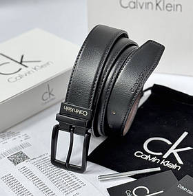 Двосторонній шкіряний ремінь у подарунковій упаковці (452) чорний/коричневий