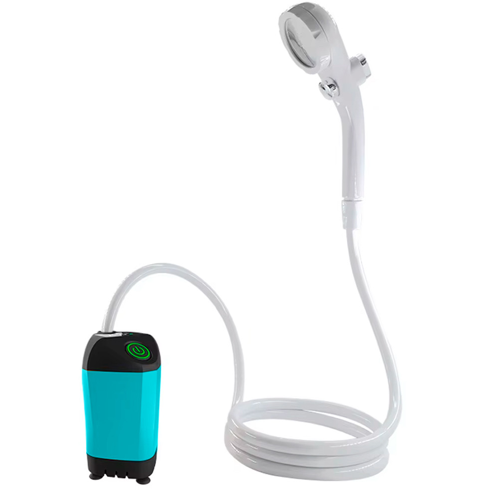 Душ Портативний на акумуляторі 4800 mAh Переносний Міні Душ Блакитний, фото 1