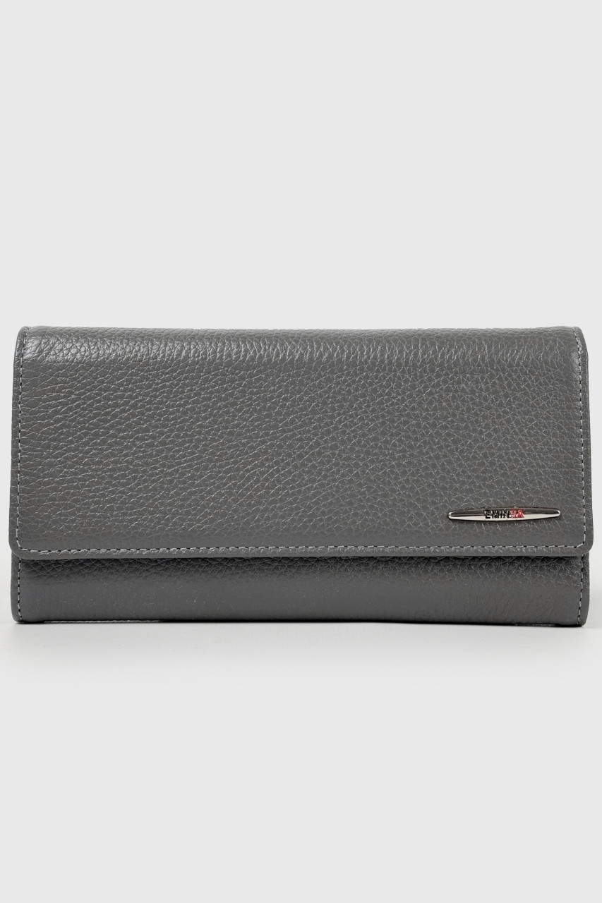 Жіночий шкіряний гаманець Eminsa 2182-18/11 сірий, фото 1