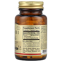 Vitamin B1 Solgar 100 мг 100 капсул, фото 2