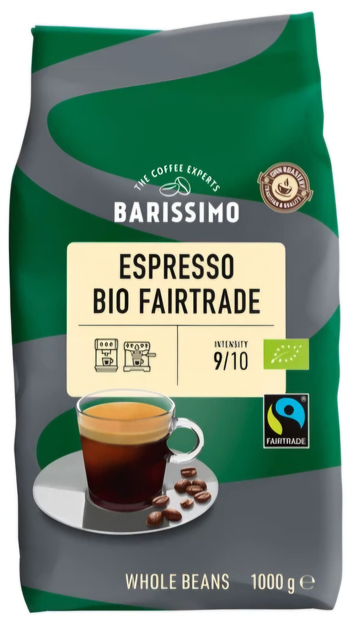 Кава в зернах Barissimo Espresso BIO Fairtraide 1кг, Німеччина