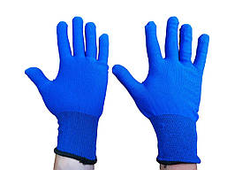 Рукавичка синя "нейлон" без крапки 2 сорт (77-062)