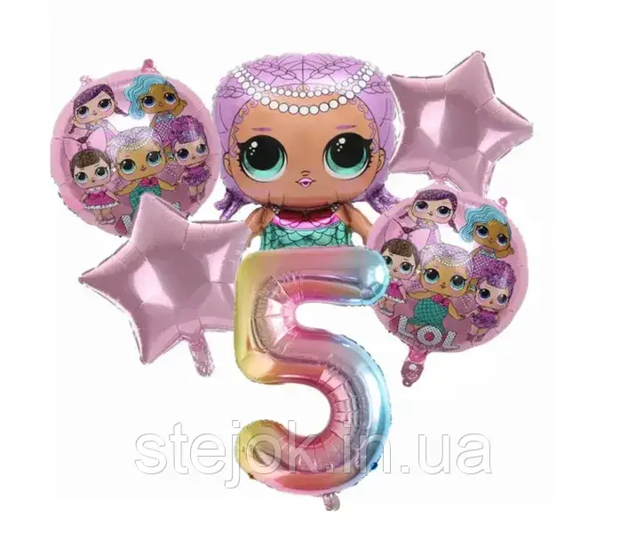 Набір куль Лол 6в1 (з цифрою), фото 1
