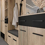 Передпокій Амбре (Світ Меблів)2100*320*2025 мм (дуб білий/чорний), фото 10