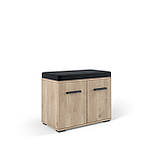 Передпокій Амбре (Світ Меблів)2100*320*2025 мм (дуб білий/чорний), фото 5