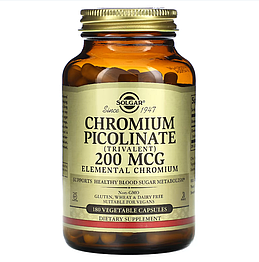 Chromium Picolinate Solgar 200 мкг 180 капсул