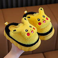Тапочки теплі плюшеві Пікачу на високій підошві 32 Жовтий